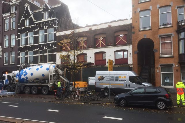 Afzinkkelder hotel Overtoom Amsterdam