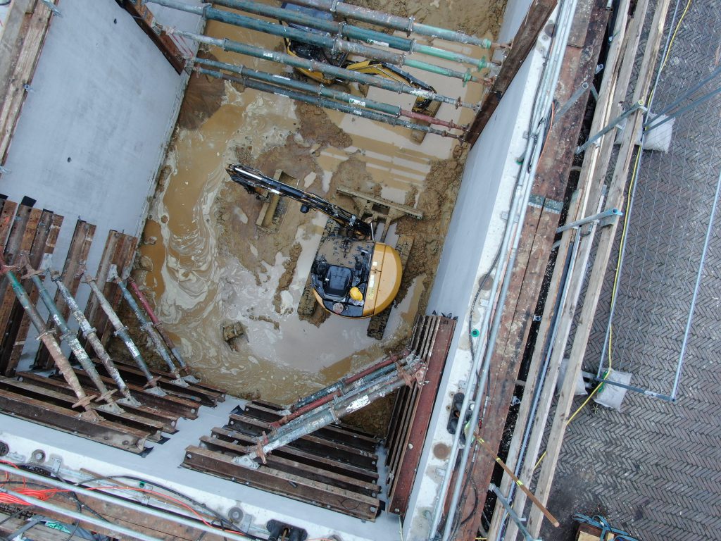 Afzinkkelder CELLA Kelderbouw Cinecitta Tilburg